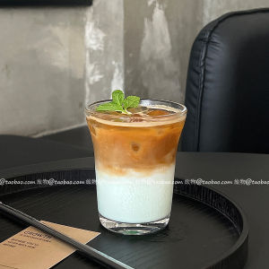 Simple Thick Bottomed Inverted Cup Glass Coffee Cup Retro American Style Milk And Beverage Cup for Home Use Wine Glass