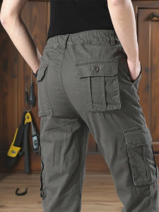 Quần Dài Công Sở Cotton Nguyên Chất Cạp Cao Rộng Rãi Cỡ Lớn Quần Dài Công Sở Thường Ngày Quần Tay Rộng Nhiều Túi Quần Dài