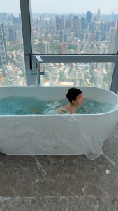 【READY STOCK】Disposable Bathtub Bath Bag/Thick Cleaning Plastic Film Soaking/Lining Cover Bathtub Cover/Hotel Bath Bag
