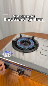 ISONIC Heavy Duty Stainless Steel Gas Stove | Single & Double Burner | 6.6kW Cast Iron Burner | Auto Ignition | IGB-S160