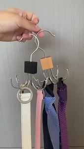 Storage Hanger Hook Multi-Claw Bag Metal Belts Rack Organizer for Bras Ties Scarves Household Closet Accessories