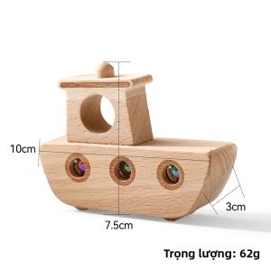 Đồ Chơi Montessori Thuyền Gỗ Với Hạt Thủy Tinh Lăn Cho Bé Tập Luyện Phối Hợp Tay Mắt Trò Chơi Sáng Tạo Quà Tặng Cho Trẻ Em