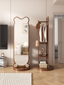 SAMEDREAM | Rotating and Movable Full-Length Mirror with Integrated Clothes Hanger