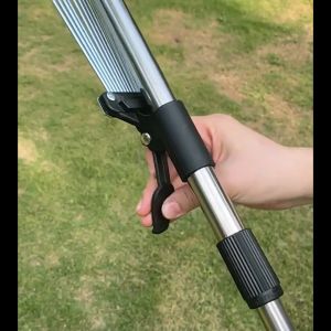 Adjustable Yard Rake Set: 15-Tine Extendable Handle & Adjustable Head Multipurpose Garden Leaf Rake Kit