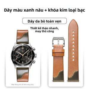 Deetle | Dây Đeo Đồng Hồ Da Nam cho Conquest V.H.P. Chronograph Moonphase