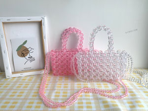 Handmade Beaded Crossbody Bag Spring Summer 2020 Fashion Ins Small Niche Handbag Hollow out Design Woven Bag Womens Purse