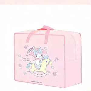 Sanrio | Storage Bag Quilt Bag Storage Bag Sanliou Storage Dustproof Cartoon Handheld Quilt Bag Moving Packaging Bag 44*19*35CM