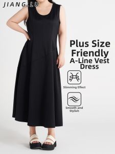 JIANGLU | Plus Size Slimming Sleeveless Dress