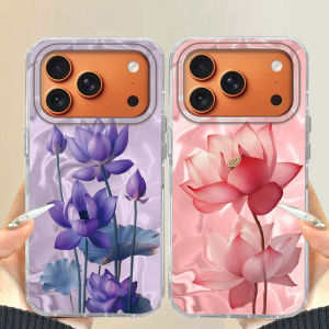 INS Lotus Floral Colorful Luxury Women Phone Case For iPhone 17 Air 16 16e 15 14 13 12 Pro Max 7 8 Plus X XS XR SE 2022 Cover