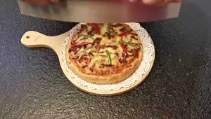 Pemotong Pizza 32cm Dough Pastry Rocker Stainless Steel Pastry Chopper