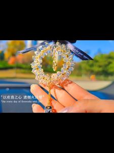 Khánh treo gương chiếu hậu xe hơi Charm hình Hoa trà - New 2024