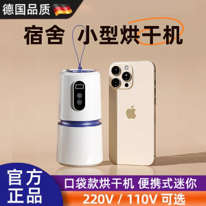 Portable Mini Dryer Compact Foldable Travel 220V110V Universal Voltage Dryer for Underwear Dormitory Use with Timer And Protection