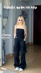 Quần Dài Ống Rộng Phong Cách Đường Phố Cá Tính Cho Nữ-XMTĐ-mã 005