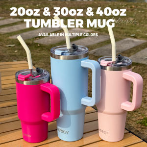 WATERSY Tumbler 40oz/30oz/20oz with Handle & Straw 304 Stainless Steel Vacuum Insulated Cup Large Capacity Thermos Mug Coffee