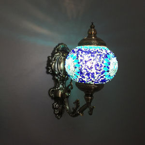 15cm Turkish Mosaic Wall Light Bohemian Handmade Mosaic Glass Wall Lamp Creative Living Room Restaurant Hotel Bar Cafe Wall Lamp