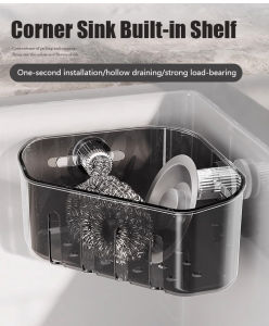 Kitchen Drainage Rack Suction Cup Shelf Wire Ball Sponge Brush Dishwasher Drainage Basket