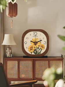 Nordic Countryside Style Desktop Clocks Living Room Decorative Items Small Ornaments No Light Source Easy Assembly Artificial Board
