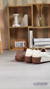 Suede Leather Wedge & Flat Slip-On Loafers: Women's Comfortable & Elegant Boat Shoes