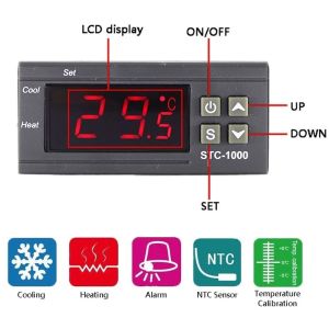 other | STC-1000 Digital Temperature Controller Thermostat Thermoregulator Incubator Relay Heating Cooling STC 1000 12 24V 220V STC1000