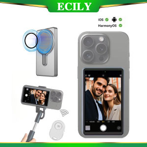 ECILY M-agnetic Phone Selfie Monitor Screen Mobile Screen Splitter WiFi 2.4G/5G Dual Mode Live Stream Video Recording for Smartphone Rear Camera Selfie Vlog Live Stream for i-Phone  Android phone