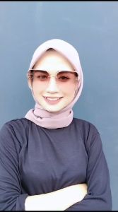 FG Kacamata Hitam Tanpa Bingkai Bentuk Kotak Persegi Desain Mewah Untuk Pria Wanita Sunglass Anti UV Import Murah K8 15980