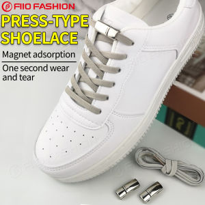 FASHION No Tie Press Lock Shoelaces Without No Tie Shoe Laces Kids Adult Shoelace for Shoes without ties Elastic Laces Sneaker Kids Adult 8MM Widened Flat Shoelace for Shoes