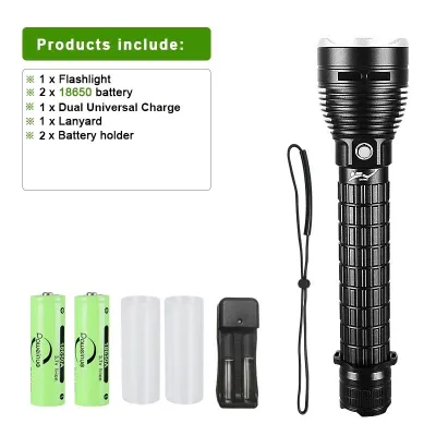 Professional Diving 150000LM High Power LED Flashlight IPX8 Waterproof Underwater Dive Torch 18650 Scuba Diving Lantern Fishing