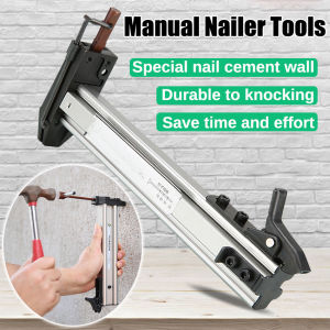 เครื่องตอกตะปูแบบแมนนวลเครื่องมือไฟฟ้าเครื่อง Paku Baja ตอกแบบกึ่งอัตโนมัติไม่ต้องใช้แหล่งอากาศ