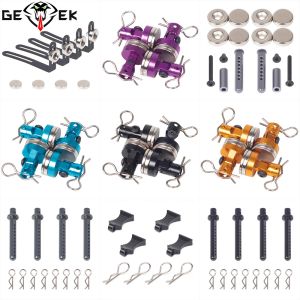 4PCS RC Car Body Posts Strong Magnet Mount with Clip for 1/10 RC Crawler Axial SCX10 TRX4 HSP HPI Tamiya Redcat Sakura