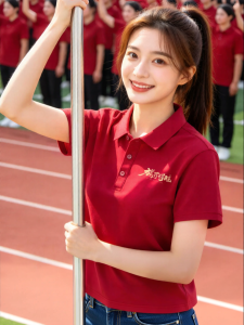Custom Team Polo Shirt with Logo Red Cotton