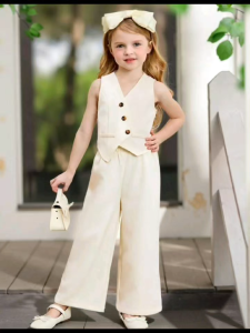 MALOUNew Hot Trend Best Seller V neck Chaleco Vest and  Cargo Pants Terno Set   - ages from 4 to 12 ages - classy and elegant - timeless classic  - timeless piece - casual office or party - classic piece - super kapal ng tela - hindi kayo magsisi Our ai
