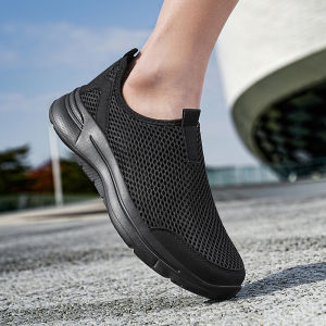 ORNGMALL รองเท้าลำลองผู้ชายรองเท้าผ้าใบตาข่ายระบายอากาศผู้ชายกันลื่นขนาดใหญ่รองเท้าเดินน้ำหนักเบารองเท้าเทนนิสชาย39-48