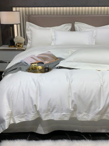 หรูหรา 240 ด้ายนับบริสุทธิ์ ผ้าฝ้าย ปลอกผ้านวมชิ้นเดียวเครื่องนอนโรงแรม ผ้าลินิน การเก็บรักษาความอบอุ่น เรียบ รูปแบบแหล่งกําเนิดสินค้า Quanzhou