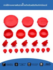 ปิดที่ร่องสrew ป้องกันฝุ่น สีแดง สีฟ้า พลาสติก ทรงกลม ทนทาน มัลติมิติ ปิดที่ร่องสcrew ป้องกันฝุ่น
