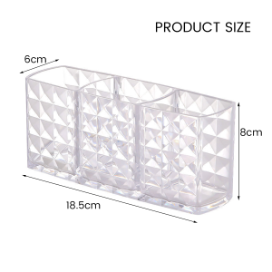 Nau.K Makeup Brush Storage Bucket Transparent Acrylic Brush Box Pencil Holder Table Organizer