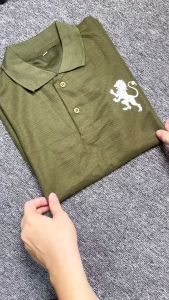 COD - Kaos Polo Shirt LION Pria Berkerah | Atasan Baju Kaos Seragam Polos Kerah Pria Lengan Pendek