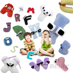 (A-Z) 26 Letter Game Alphabet Lore But Are Plush Toys English Letter Stuffed Animal Plushie Doll Toys Alphabet Lore Anime Color Soft Baby Hug Pillow Kid Gift Christmas Gift Toy