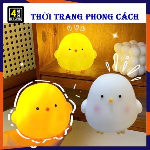 Đèn Led Ngủ Chú Gà Để Bàn - Đèn Ngủ Gà Vàng Dễ Thương Mini Không Dây Trang Trí Decor Dùng Pin Cúc Áo - Bóng Đèn Led Tuổi Thọ Cao Siêu Bền - Đèn Trang Trí Ngủ