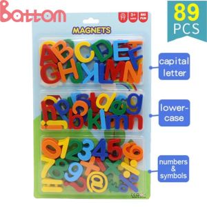 89PCS ABC 123 Magnetic Letters Alphabet Numbers Math Symbols Ref Magnet Sticker Educational Learning Toys