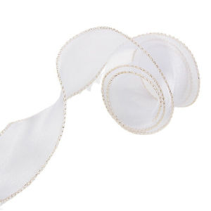 ริบบิ้น ริบบิ้น DIY จัดทรงได้ง่าย ริบบิ้นโบว์ ริบบิ้นขอบทอง ริบบิ้นผ้า สําหรับตกแต่งงานแต่งงาน งานวันเกิด วันวาเลนไทน์ ริ้บบิ้นผูกดอกไม้ ทนทาน