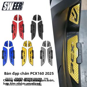 Bệ Để Chân Xe Máy Hợp Kim Nhôm Cho Honda PCX125 PCX160 2025 - Bàn Đạp Chân Thoải Mái Khi Lái Xe