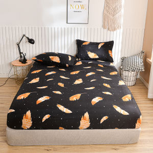 ผ้าลินินผ้าปูเตียงเตียงแผ่นหูมากขนาด 24 ซม ผ้าลินินพิมพ์ลายผ้าปูเตียงเย็บมูม ของ King King ผ้าคลุมฟูกราชินีพร้อมการตกแต่งห้อง ราคาประมาณ 1,200 ถ้า 300 บาท