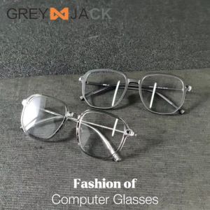 Grey Jack Kacamata Antiradiasi Blueray Model Kotak Besar Bahan TR90 Fashion Laki-laki dan Wanita Bisa Minus Baru 9090