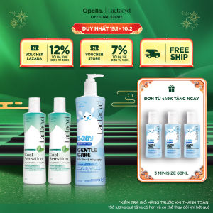Bộ 2 Chai DDVS Phụ Nữ Lactacyd Cool Sensation 250ml + 1 Chai Sữa Tắm Gội Trẻ Em Gentle Care 500ml
