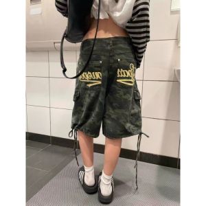 XIBAIYI | Quần Short Jeans In Lưới Camo Kích Cỡ Lớn 300 Pounds