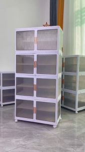 ตู้รองเท้ากว้าง73CM เพิ่มหนา พับได้ประตูคู่หรูหรา เก็บรองเท้าได้24คู่