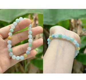 Vòng tay nữ chuỗi hạt 6li đá Ngọc Cẩm Thạch A thiên nhiên