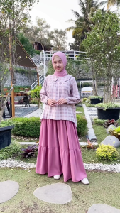 Setelan Anak Perempuan 2025 Baju Anak Perempuan Set Rok Nura Cutetrik Official Store