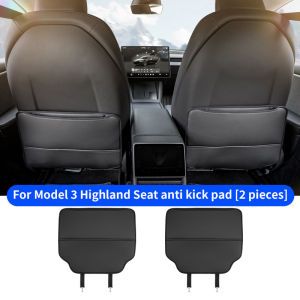 For Tesla Model Y Juniper/6-seater Model YL/Model 3 Highland Front Seat Kick Pads Backrest Protection Pads 2pcs