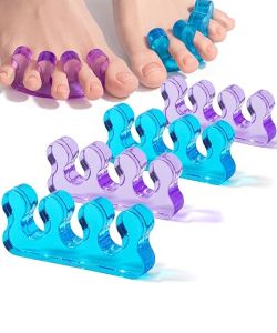 1Pair Soft Silicone Finger Toe Separator Pink/Clear Feet Care Nail Tool Manicure Pedicure Foot Brace Support Assistant Polish